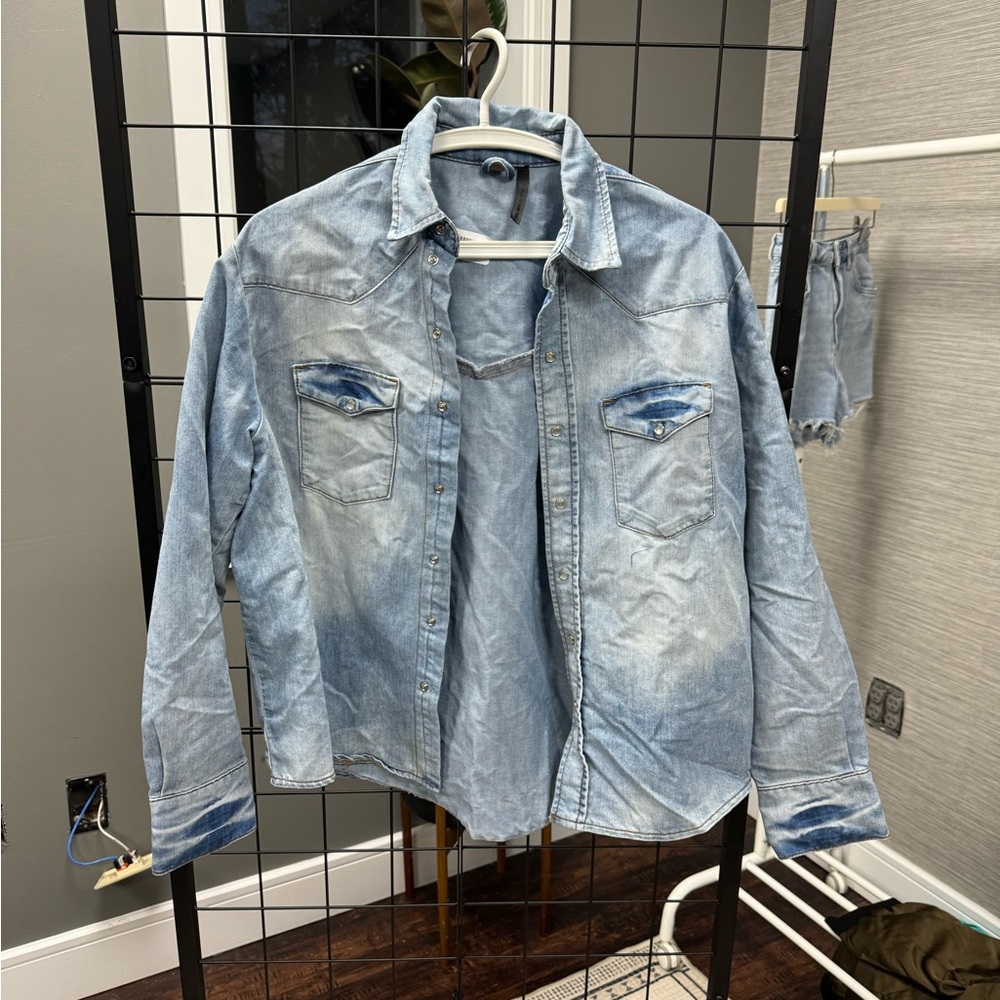Oversized Denim button down